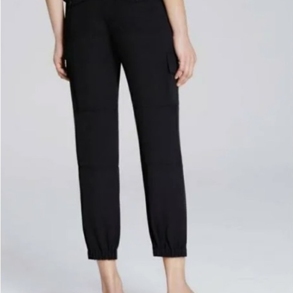 Theory Black Hannon Silk Cargo Pants - Picture 4 of 10